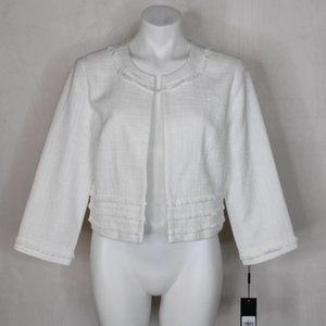 Karl Lagerfeld White Cropped Blazer Jacket